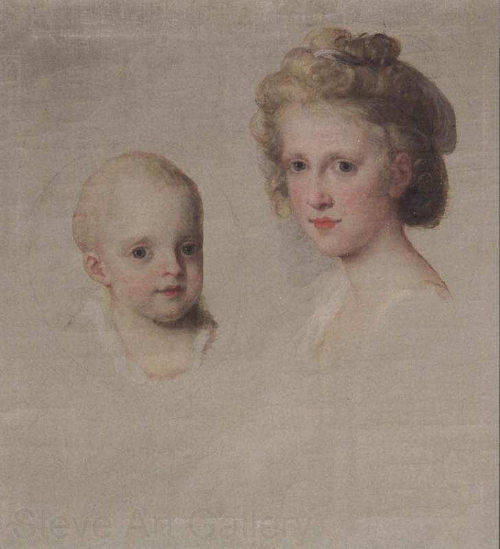 Angelica Kauffmann Bozzetto zum Bildnis Maria Luisa und Maria Amalia Germany oil painting art